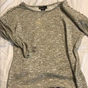 Gold Sweater with lace and stud accents